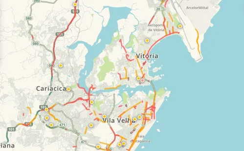 
          Imagem ilustrativa da imagem Chuva provoca trânsito intenso na Grande Vitória. Confira pontos de alagamento
          