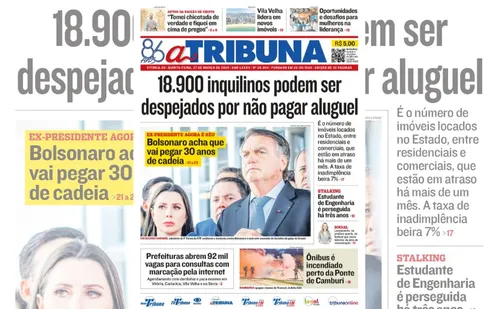 
          Imagem ilustrativa da imagem Confira os destaques do jornal A Tribuna desta quinta
          