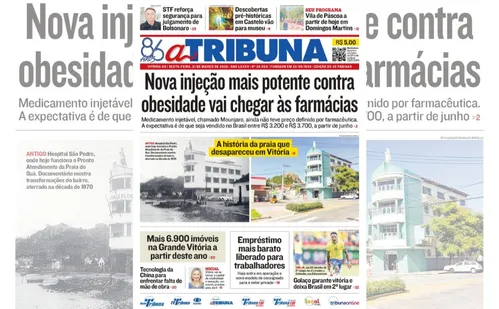 
          Imagem ilustrativa da imagem Confira os destaques do jornal A Tribuna desta sexta
          
