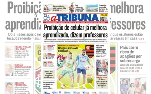 
          Imagem ilustrativa da imagem Confira os destaques do jornal A Tribuna deste domingo
          
