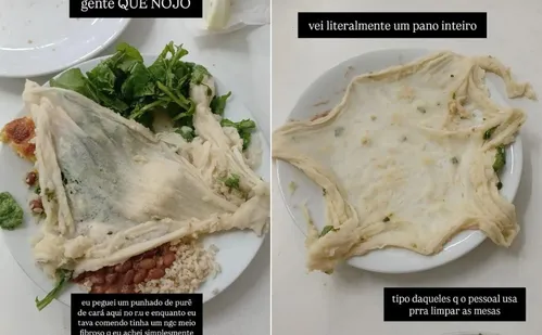 
          Imagem ilustrativa da imagem Estudante da Ufes diz ter encontrado pano em comida servida no RU da universidade
          