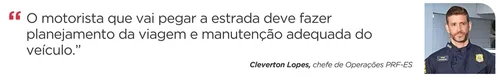 
          Imagem ilustrativa da imagem Feriadão com alerta de perigo nas estradas do ES a partir de quinta-feira
          