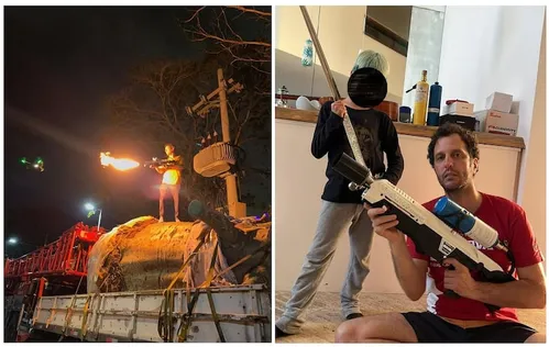 
          Imagem ilustrativa da imagem Fundador da Hurb preso utilizou lança-chamas em ‘brincadeira’ com filho de Piovani e Scooby
          