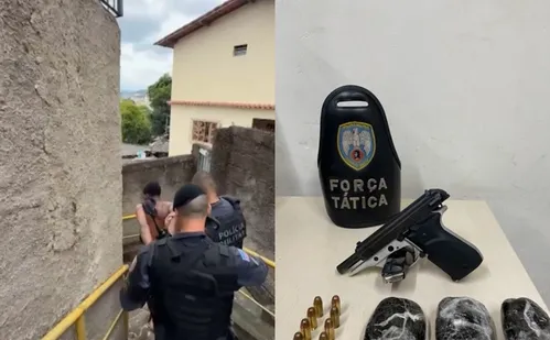 
          Imagem ilustrativa da imagem Gerente do tráfico de morro de Vitória é preso pela segunda vez neste ano
          