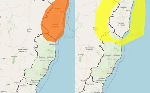 
          Imagem ilustrativa da imagem Municípios do ES têm dois novos alertas para chuva forte; saiba quais
          