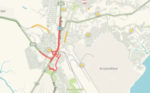 
          Imagem ilustrativa da imagem Protesto sindical em região de siderúrgica afeta trânsito entre Serra e Vitória
          