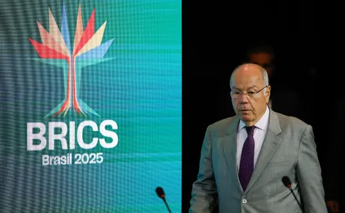 
          Imagem ilustrativa da imagem Reunião de chanceleres dos países do Brics termina sem uma declaração conjunta
          