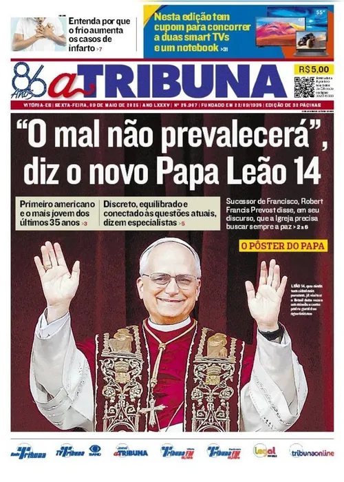 Imagem ilustrativa da imagem Confira os destaques do jornal A Tribuna desta sexta-feira