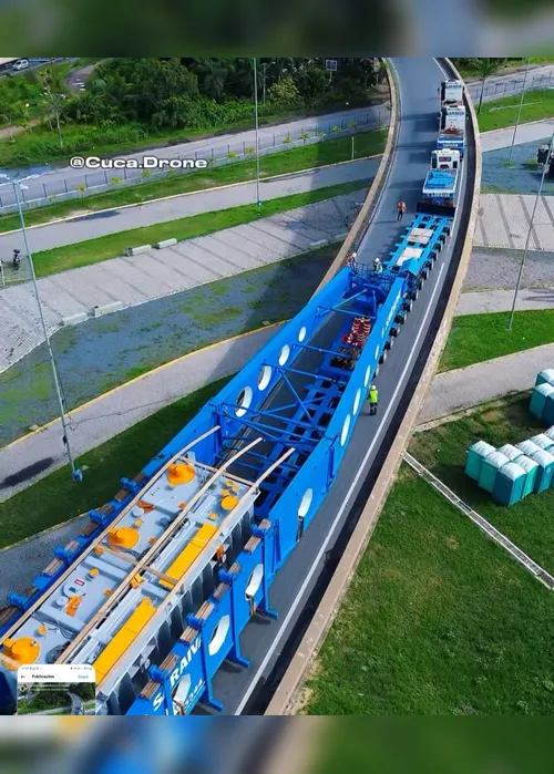 Imagem ilustrativa da imagem VÍDEO: Transformador de 250 toneladas já trafega pela BR-101 em comboio
