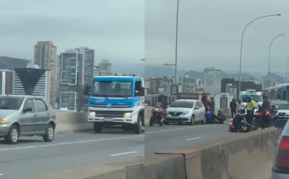 Imagem ilustrativa da imagem Acidente na Terceira Ponte deixa feridos e interdita faixas no sentido Vila Velha