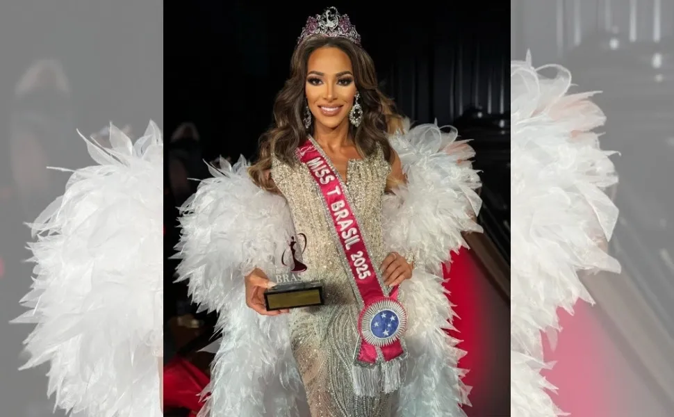Imagem ilustrativa da imagem Cantora capixaba é coroada como Miss Trans Brasil 2025