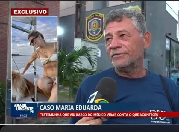 Imagem ilustrativa da imagem Caso Maria Eduarda: Testemunha diz ter visto momento em que o barco virou
