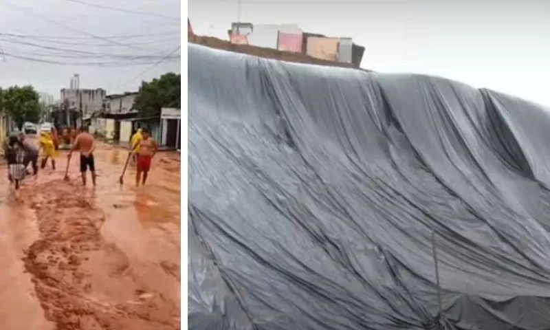 Imagem ilustrativa da imagem Chuva danifica muro de contenção no Recife e alaga vias em Olinda e Jaboatão