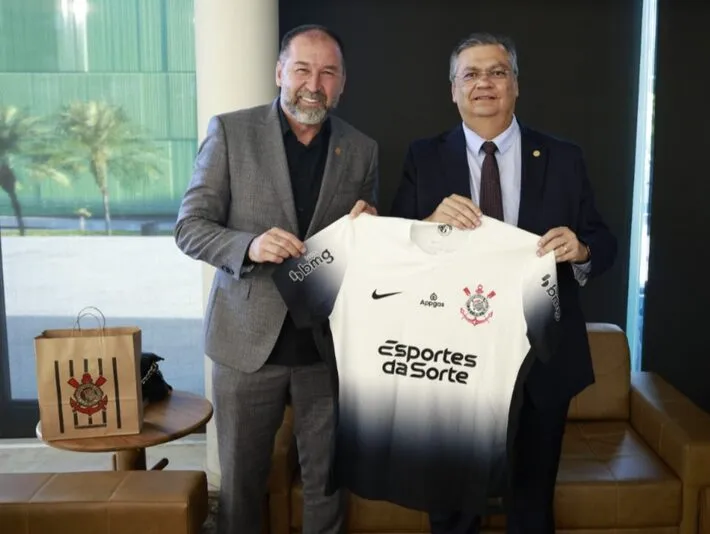 Imagem ilustrativa da imagem Corinthians: Augusto Melo se reúne com Alexandre de Moraes, Gilmar Mendes e Flávio Dino em Brasília
