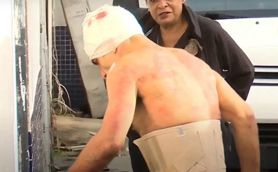 Imagem ilustrativa da imagem Homem tenta invadir casa e é agredido e amarrado em poste em Vitória