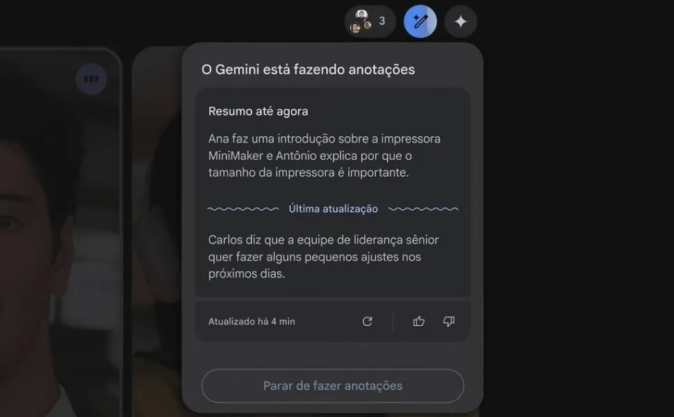 Imagem ilustrativa da imagem IA do Google agora resume e transcreve chamadas do Meet