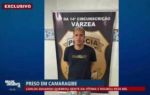 Imagem ilustrativa da imagem Polícia prende bandido que quebrou dente de mulher com murro em roubo