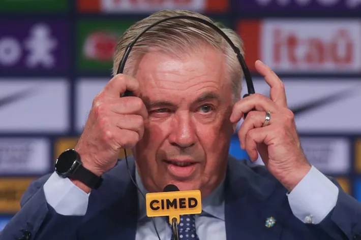 Imagem ilustrativa da imagem Carlo Ancelotti mantém 48% da seleção de Dorival Júnior em sua 1ª convocação