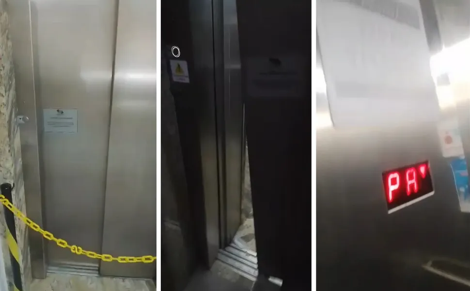Imagem ilustrativa da imagem Elevador com cinco pessoas despenca em prédio na Serra