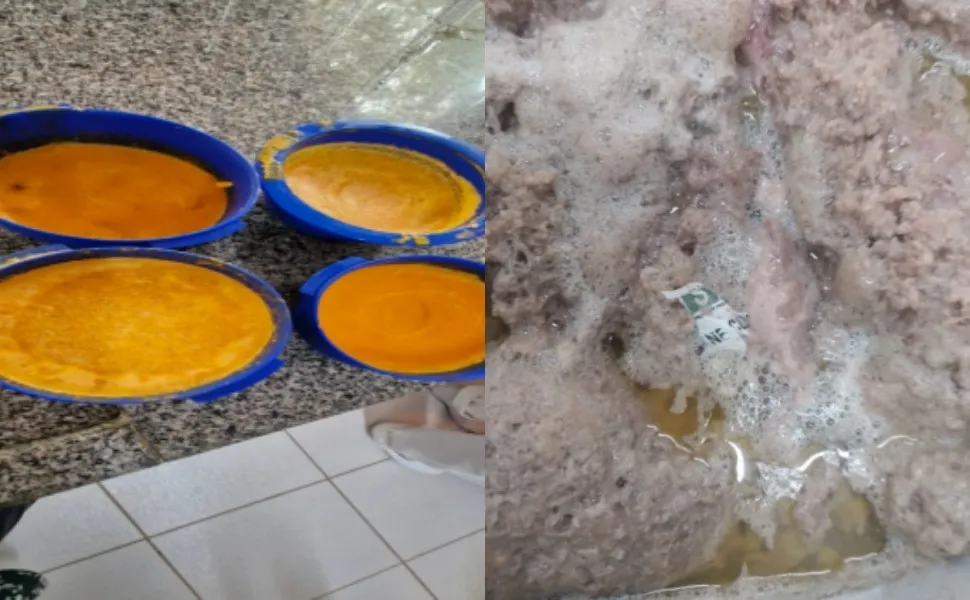 Imagem ilustrativa da imagem Escolas do DF servem carne com plástico, couro e resto de rótulo em merenda
