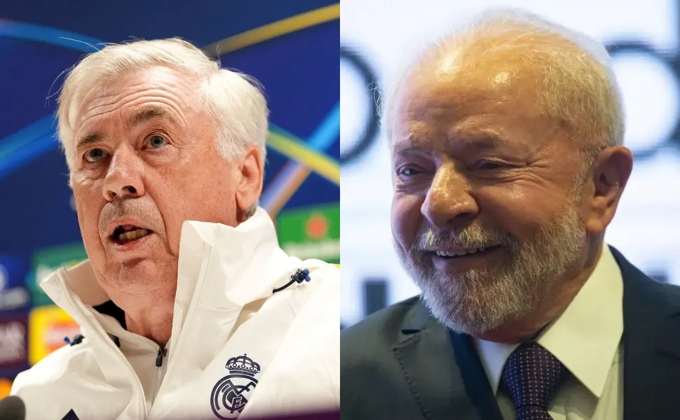 Imagem ilustrativa da imagem Lula diz que Ancelotti é bom técnico e que problema da seleção é safra de jogadores