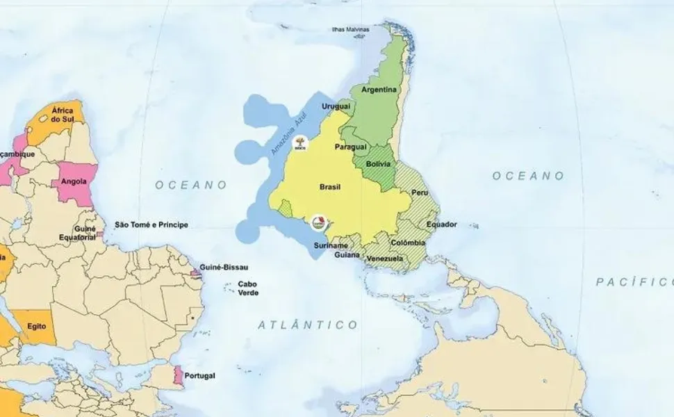 Imagem ilustrativa da imagem Mas, afinal: por que um mapa-múndi de cabeça para baixo e com o Brasil ao centro?