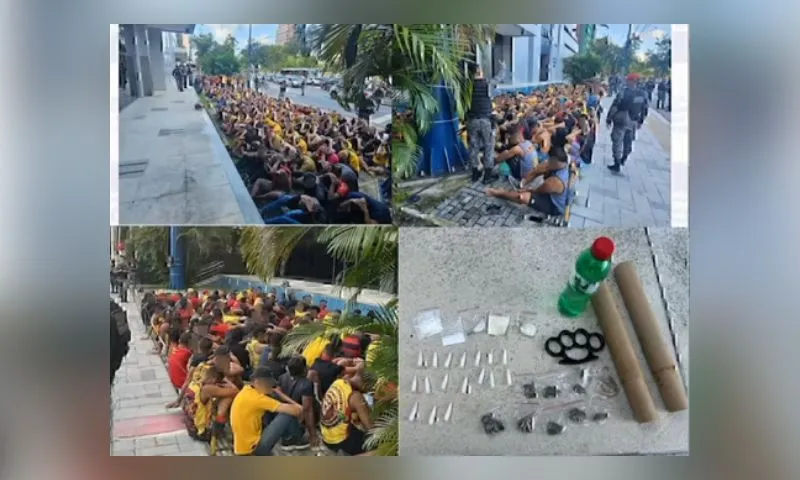 Imagem ilustrativa da imagem Polícia prende 166 torcedores do Sport por tumulto na Agamenon