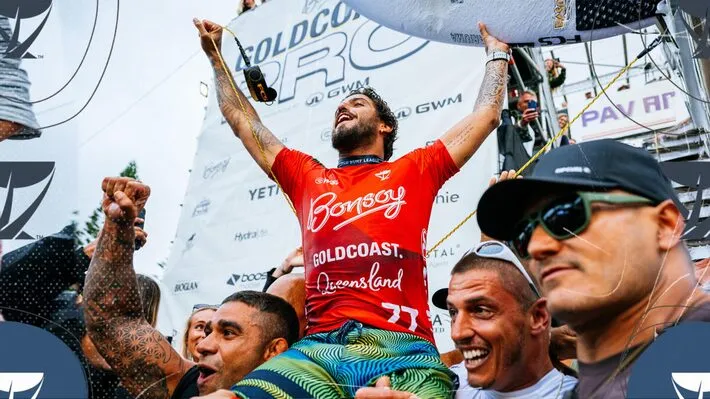 Imagem ilustrativa da imagem Surfe: Filipe Toledo bate velho ‘freguês’ e é campeão da etapa de Burleigh Heads na WSL
