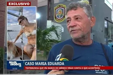 Imagem ilustrativa da imagem Caso Maria Eduarda: Testemunha diz ter visto momento em que o barco virou