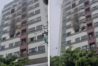 Imagem ilustrativa da imagem Incêndio atinge prédio na Encruzilhada e causa a morte de um homem de 48 anos