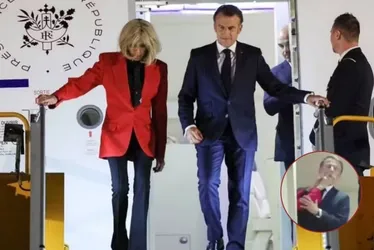 Imagem ilustrativa da imagem Macron diz que tapa da mulher foi 'brincadeira'