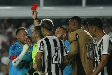 Imagem ilustrativa da imagem Neymar tenta fazer gol de mão, é expulso por juiz capixaba e critica arbitragem
