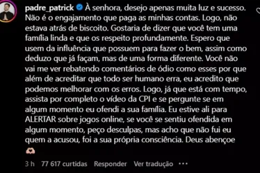 Imagem ilustrativa da imagem Padre capixaba rebate mãe de Virginia após CPI das Bets: 'melhorar com os erros'