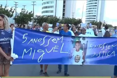 Imagem ilustrativa da imagem Protesto marca 5 anos da morte do menino Miguel