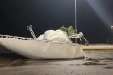 Imagem ilustrativa da imagem Temporal destrói estrutura da Festa Nacional de São José de Anchieta