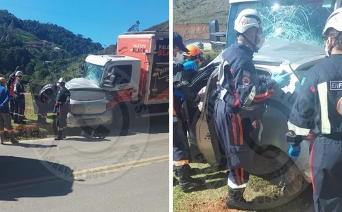 
          Imagem ilustrativa da imagem Acidente entre carro e caminhão deixa dois mortos em Domingos Martins
          