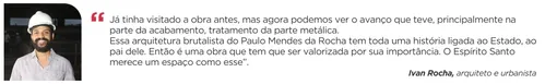 
          Imagem ilustrativa da imagem Cais das Artes: avançam as obras do maior complexo cultural do ES
          