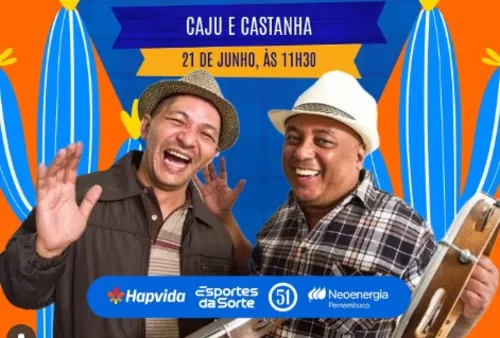 
          Imagem ilustrativa da imagem Caju e Castanha animam a manhã deste sábado junino na TV Tribuna
          