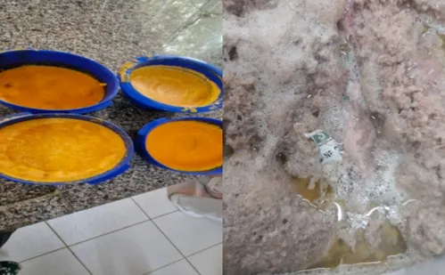 
          Imagem ilustrativa da imagem Escolas do DF servem carne com plástico, couro e resto de rótulo em merenda
          