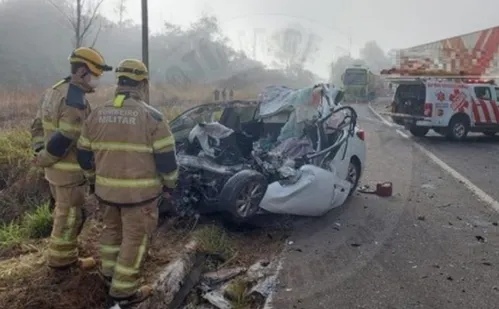 
          Imagem ilustrativa da imagem Casal de professores, bebê e motorista do ES morrem em acidente em Minas Gerais
          