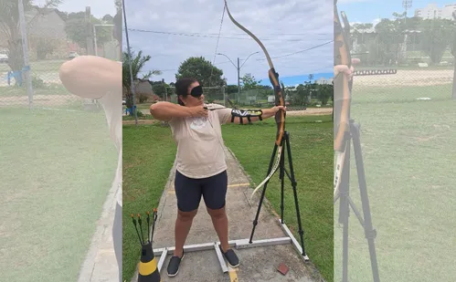 
          Imagem ilustrativa da imagem Idosa vence depressão com aulas de tiro com arco
          