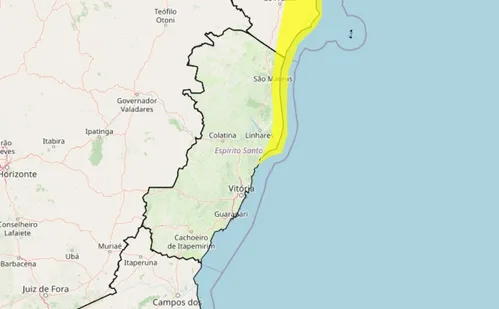 
          Imagem ilustrativa da imagem Inmet emite alerta de fortes chuvas para o Litoral Norte do ES
          