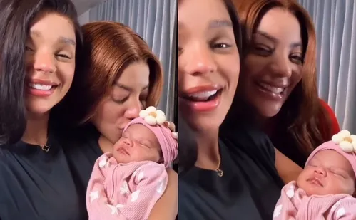 
          Imagem ilustrativa da imagem Ludmilla e Brunna Gonçalves exibem rostinho de Zuri pela primeira vez
          