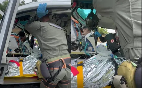 
          Imagem ilustrativa da imagem Mulher é socorrida de helicóptero após sofrer queimaduras no Noroeste do Estado
          