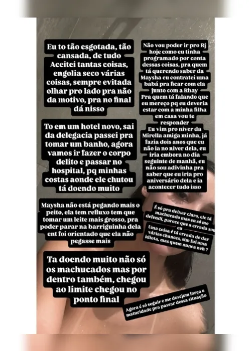 Imagem ilustrativa da imagem Bia Miranda, neta da Gretchen, acusa ex-namorado de agressão