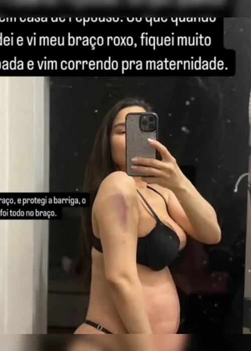 Imagem ilustrativa da imagem Grávida, Raissa Barbosa vai parar no hospital após cair de escada