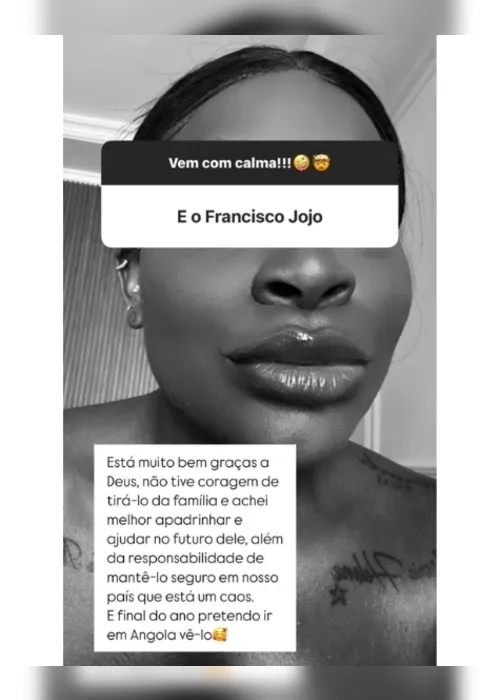 Imagem ilustrativa da imagem Jojo Todynho desiste de adotar Francisco e revela motivo nas redes sociais
