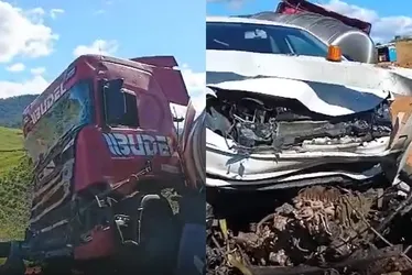 Imagem ilustrativa da imagem Acidente entre carreta e guincho deixa um morto e interdita pista na BR-101