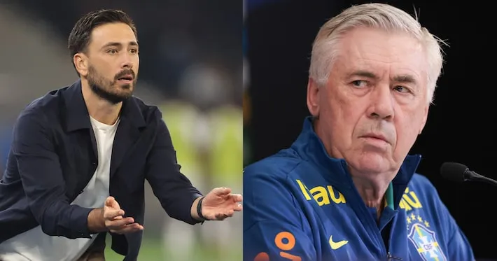 Imagem ilustrativa da imagem Davide revela torcida de Ancelotti pelo Botafogo: ‘Ele sofre muito’