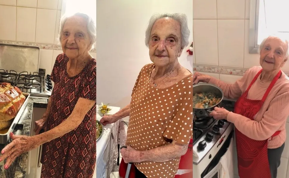 Imagem ilustrativa da imagem Idosa de 101 anos viraliza na web com receitas de família